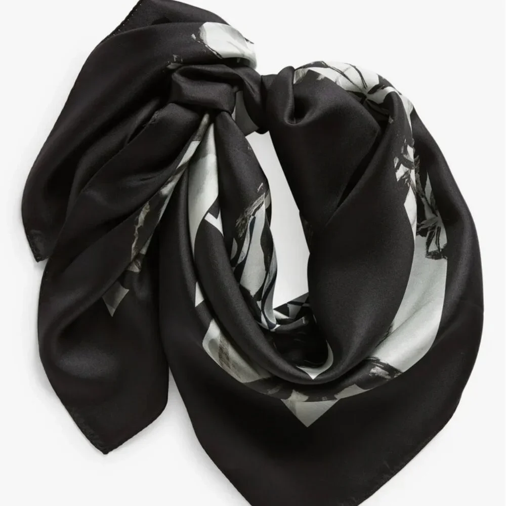 AllSaints Jackie Square Silk Scarf